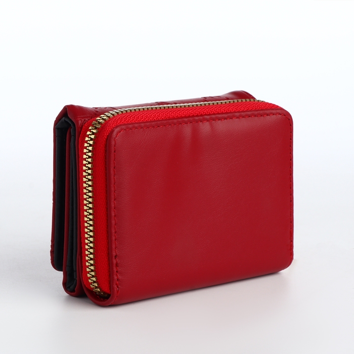 Кошелёк женский на кнопке, цвет красный Кошелёк женский на кнопке, цвет красный