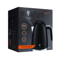 Чайник электрический Leonord LE-1515, пластик, колба металл, 1,7 л, 2200 Вт, чёрный Чайник электрический Leonord LE-1515, пластик, колба металл, 1,7 л, 2200 Вт, чёрный