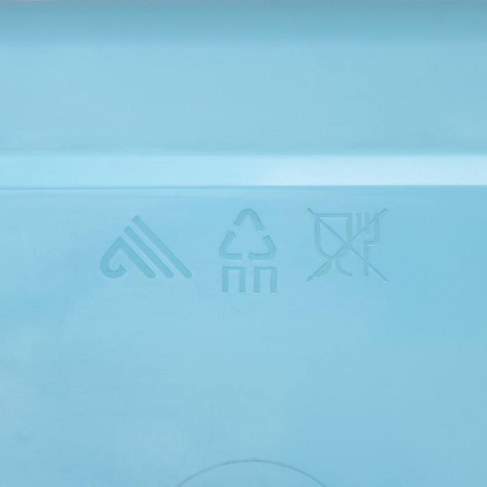 Корзина бельевая с крышкой «Виолетта», 30 л, 37×25×48 см, цвет голубой Корзина бельевая с крышкой «Виолетта», 30 л, 37×25×48 см, цвет голубой