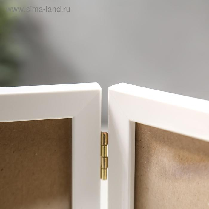 Фоторамка пластик 10х15 двойная, белый Фоторамка пластик 10х15 двойная, белый