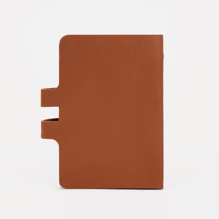 Визитница на кнопке, 24 карты, цвет коричневый Визитница на кнопке, 24 карты, цвет коричневый