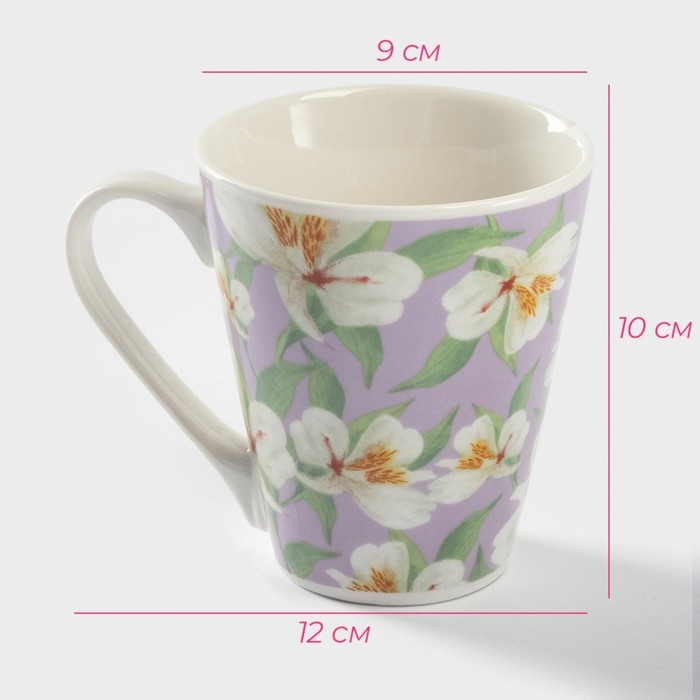 Кружка фарфоровая Доляна «Весна», 320 мл Кружка фарфоровая Доляна «Весна», 320 мл