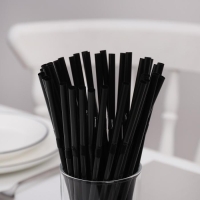 Трубочки одноразовые для напитков Доляна, 21 см, d=5 мм, 250 шт, с гофрой, цвет чёрный Трубочки одноразовые для напитков Доляна, 21 см, d=5 мм, 250 шт, с гофрой, цвет чёрный