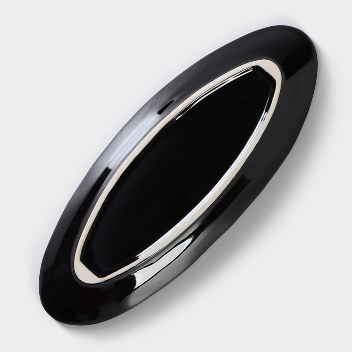 Блюдо для рыбы фарфоровое Verde notte, 11,5&times;28 см