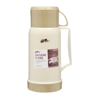 Термос 1 л, со стеклянной колбой, сохраняет тепло 12 ч, с кружкой, бежевый Термос 1 л, со стеклянной колбой, сохраняет тепло 12 ч, с кружкой, бежевый