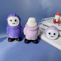 Точилка 2 отверстия с контейнером "Космонавт", с ластиком, МИКС