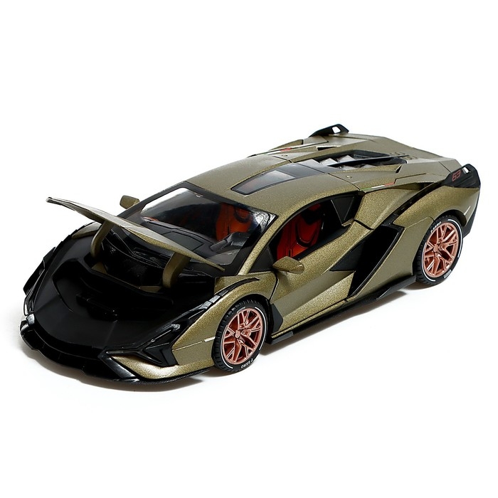 Машина металлическая, 1:24, инерционная, открываются двери, капот, багажник, цвет хаки Машина металлическая, 1:24, инерционная, открываются двери, капот, багажник, цвет хаки