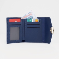 Кошелёк женский на кнопке, цвет синий Кошелёк женский на кнопке, цвет синий