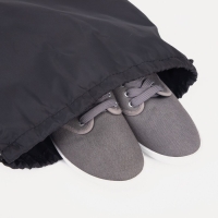 Мешок для обуви на шнурке, &laquo;ЗФТС&raquo;, светоотражающая полоса, цвет чёрный