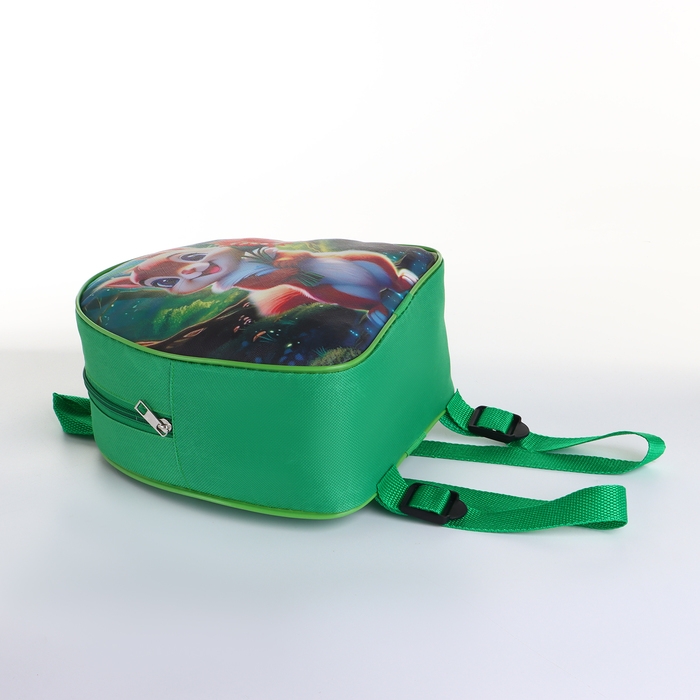 Рюкзак детский на молнии &laquo;Выбражулька&raquo;, цвет зелёный