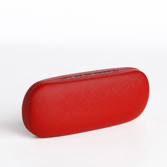 Футляр для очков хлопушке, длина 16 см, цвет красный