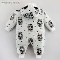 Комбинезон &laquo;Енот&raquo; Крошка Я, цвет белый, рост 74-80 см