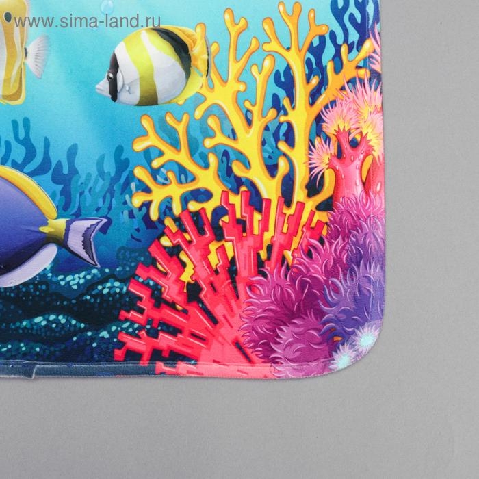 Набор ковриков для ванной и туалета Доляна &laquo;Аквариум&raquo;, 2 шт: 79&times;50, 50&times;39 см