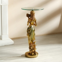 Стол декоративный "Африканская красавица с букетом" золото 38х38х85 см Стол декоративный "Африканская красавица с букетом" золото 38х38х85 см