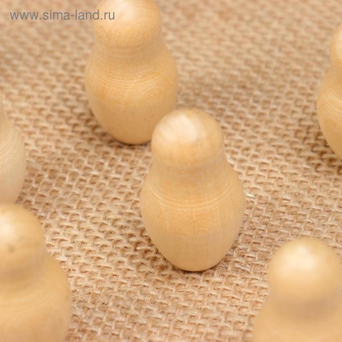 Заготовка для творчества Матрешка 4.4хd2,5см, цельноточенная