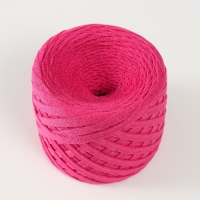 Трикотажная пряжа "Риббон" 85м/170&plusmn;5 гр (Фуксия)
