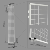 Стенка сетка боковая, 1750×400 мм, цвет белый Стенка сетка боковая, 1750×400 мм, цвет белый