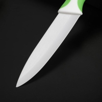 Нож керамический Доляна &laquo;Умелец&raquo;, лезвие 10 см, цвет зелёный