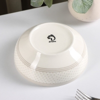 Салатник Доляна &laquo;Уютные коты&raquo;, 600 мл, d=15,5 см, цвет белый