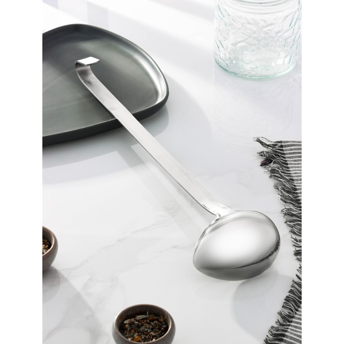 Ложка для соуса из нержавеющей стали Доляна &laquo;Индия&raquo;, 90 мл, 42 см