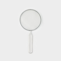 Сито для просеивания с ручкой Доляна &laquo;Помощник&raquo;, d=14 см, цвет серебристый