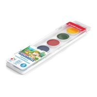 Акварель 6 цветов, ErichKrause Standard, без кисти, пластиковая коробка, европодвес