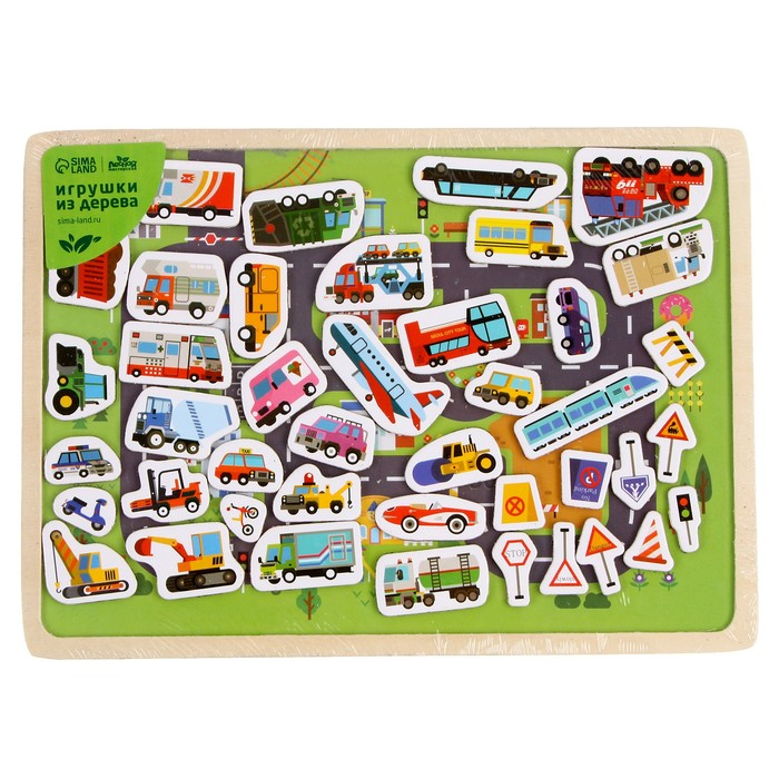 Конструктор магнитный &laquo;Городское движение&raquo;, игровое поле: 29 &times; 21 см