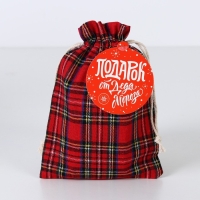 Мешок подарочный &laquo;Новогодний подарок&raquo;, 13 х 18 см +/- 1.5 см, Новый год