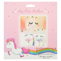 Шар латексный 18" "Единорог", 1 шт., наклейки, перья Шар латексный 18" "Единорог", 1 шт., наклейки, перья