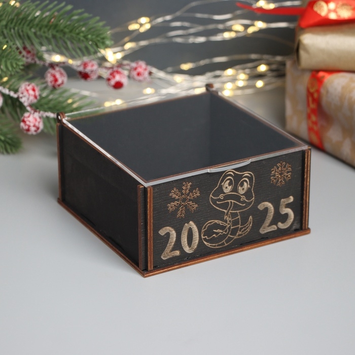 Новогодняя шкатулка Новогодняя шкатулка "Змейка 2025" 6х12х12 см