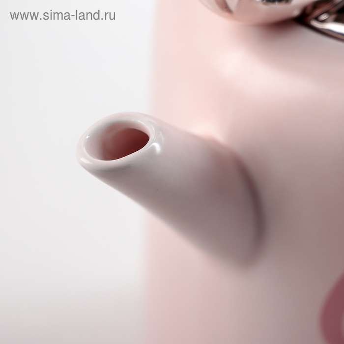 Набор керамический чайный на подставке &laquo;Бант&raquo;, 5 предметов: чайник 900 мл, 4 кружки 200 мл