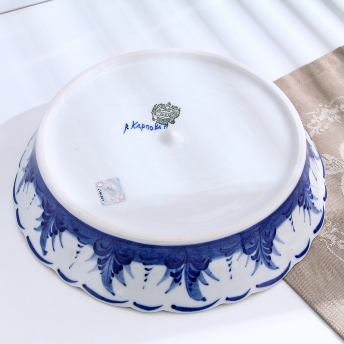 Блинница Блинница "Уточка", d-24см, h-20,5см, гжель, 1 сорт