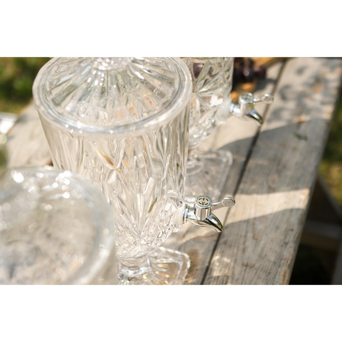 Диспенсер для напитков стеклянный Magistro &laquo;Кристалл&raquo;, 3 л, 17&times;50 см