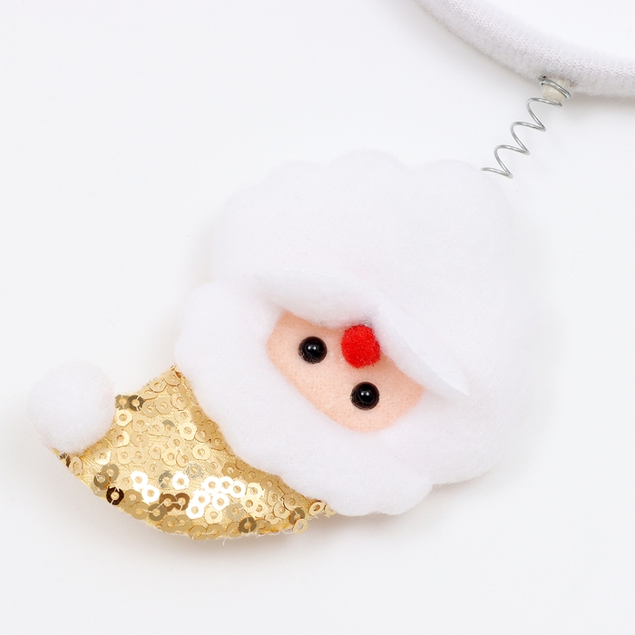 Новый год! Карнавальный ободок &laquo;Дед мороз&raquo;, цвет золотой