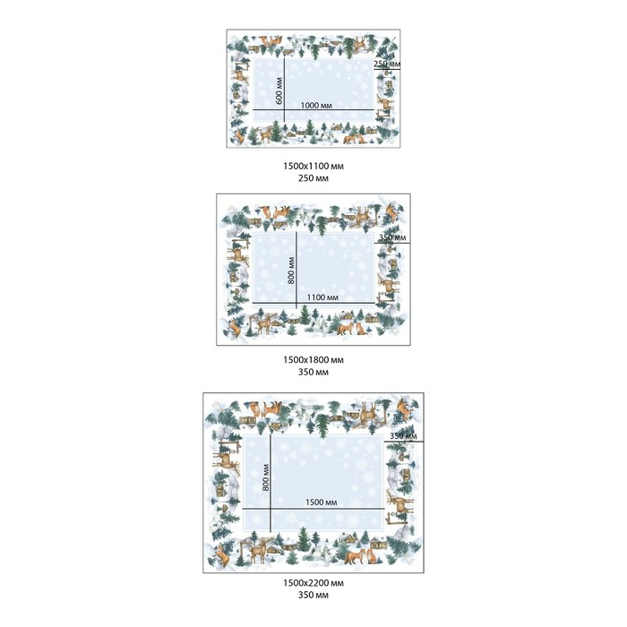Набор столовый Этель "Forest animals" скатерть 150х180 +/-2см с ГМВО, салфетки 40х40см-8шт