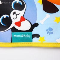 Нагрудник для кормления &laquo;ТРЕНД. Собачки&raquo; непромокаемый на липучке, с карманом