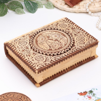 Шкатулка-книжка "Подсолнухи", береста Шкатулка-книжка "Подсолнухи", береста