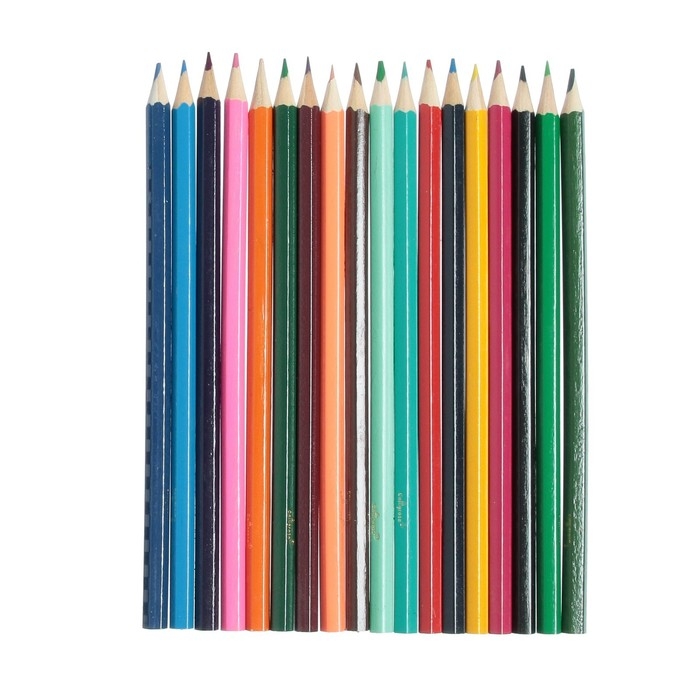 Карандаши 18 цветов "Машинка", деревянные, шестигранные