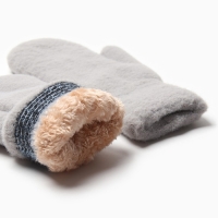 Варежки женские на иск.меху MINAKU гладкие 22 см серый Варежки женские на иск.меху MINAKU гладкие 22 см серый