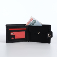 Портмоне мужское на магните, отдел для карт, монет, цвет чёрный/коричневый Портмоне мужское на магните, отдел для карт, монет, цвет чёрный/коричневый