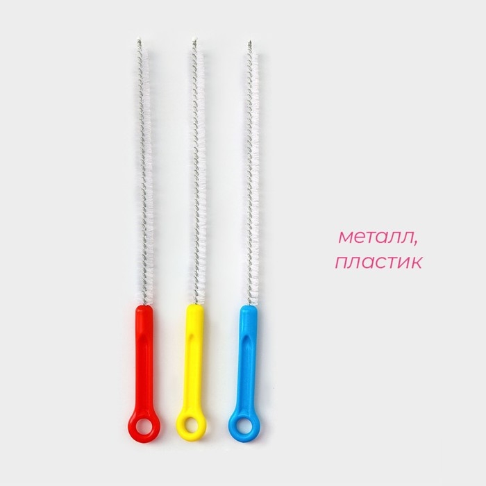 Ёршик для посуды узкий Доляна, 30,5×1,2 см, цвет МИКС Ёршик для посуды узкий Доляна, 30,5×1,2 см, цвет МИКС