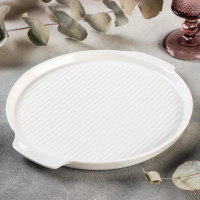 Блюдо фарфоровое для запекания круглое Magistro &laquo;Бланш&raquo;, d=23 см, цвет белый