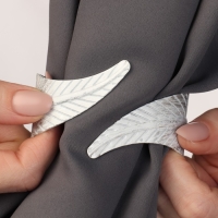 Подхват для штор &laquo;Лаврушка&raquo;, d = 6,3 &times; 10 см, цвет серый