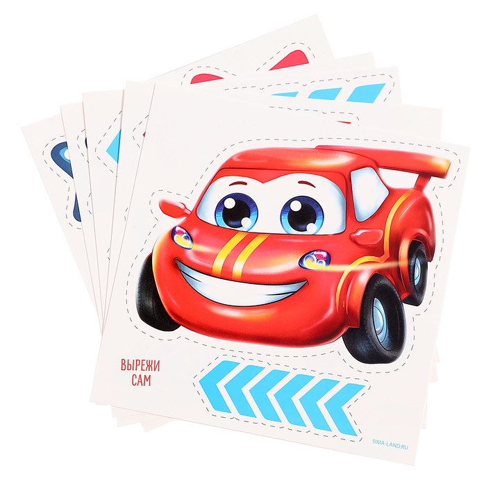 Декор на стену &laquo;Тачки&raquo;, 5 карточек в комплекте