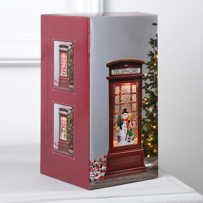 Светодиодная фигура &laquo;Дед Мороз и олень&raquo; 9 &times; 20 &times; 8 см, пластик, батарейки ААх3 (не в комплекте), USB, свечение тёплое белое