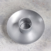 Подсвечник "Лотос 2H" металл на одну свечу, 7,5х2,5 см, серебро