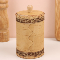 Туес для специй «Хомяк», сахар, 8х8х14 см, береста Туес для специй «Хомяк», сахар, 8х8х14 см, береста