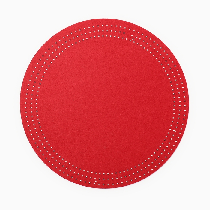 Салфетка сервировочная Доляна Салфетка сервировочная Доляна "Стиль", цв.красный, d 38 cm