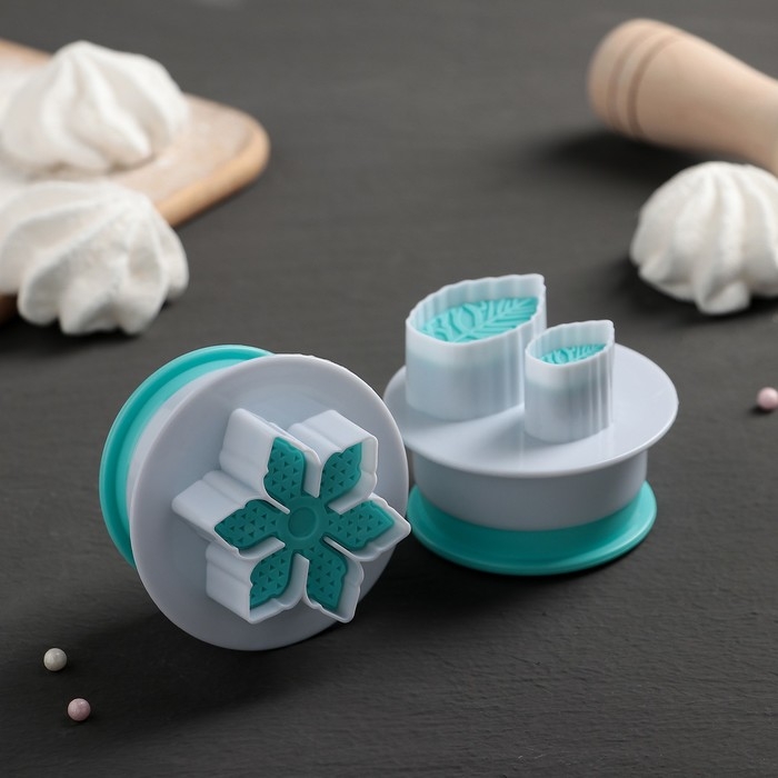 Набор плунжеров кондитерских &laquo;Листья&raquo;, 2 шт