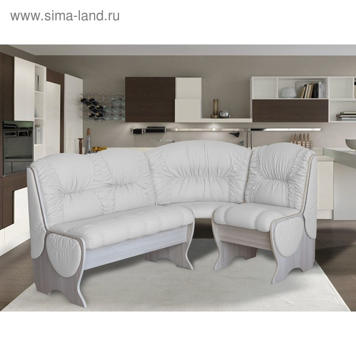 Кухонный уголок КУ- 9, категория 1, 1230/1740 х700х940, Ясень шимо светлый/Белый